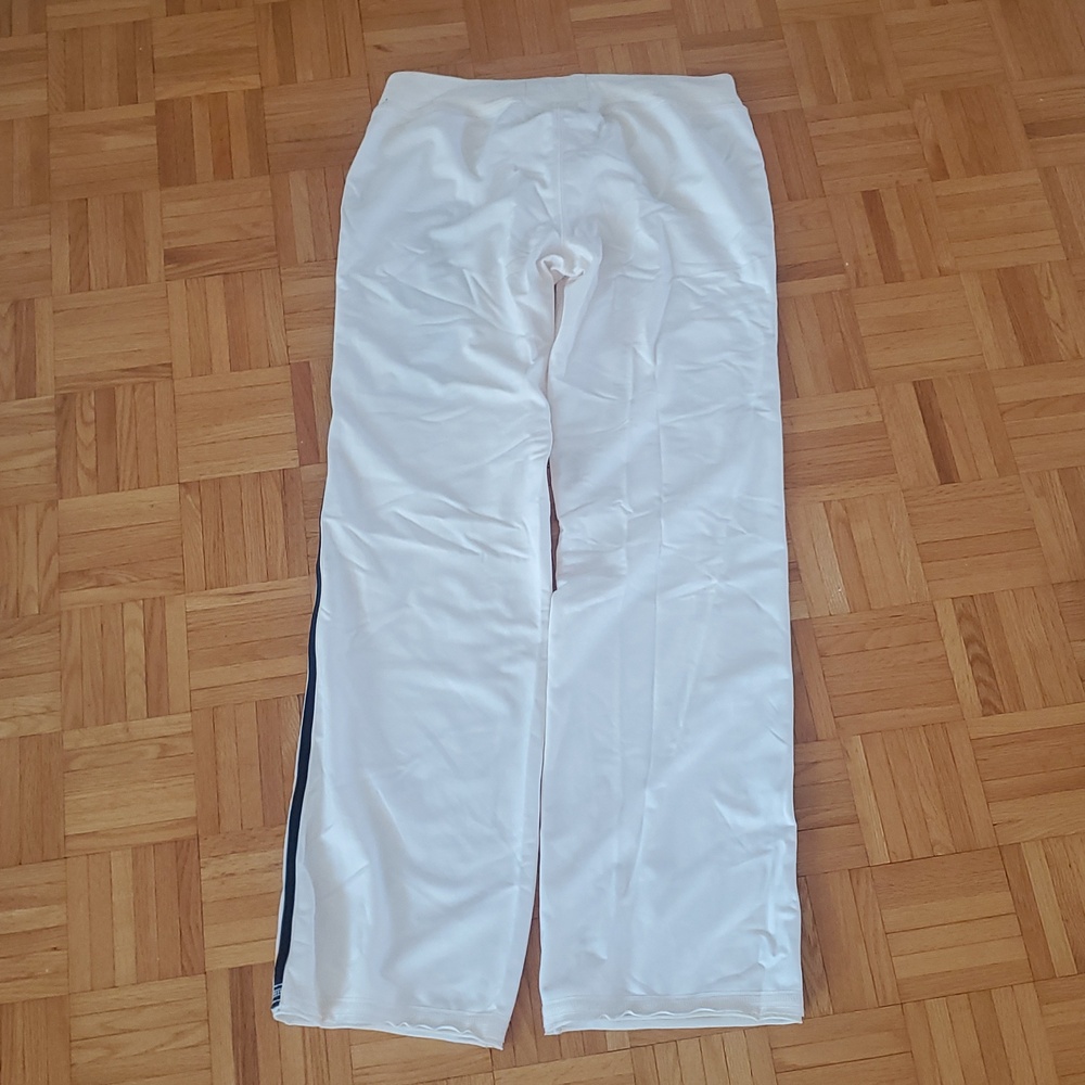 90s Abercrombie & Fitch Cream Wide Leg Track Pants Sweatpants M - Picture 10 of 11